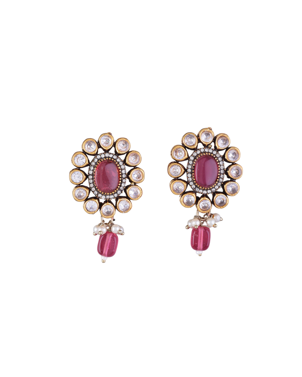 Onion Alizeh Monalisa Antique Designer Stud Earring