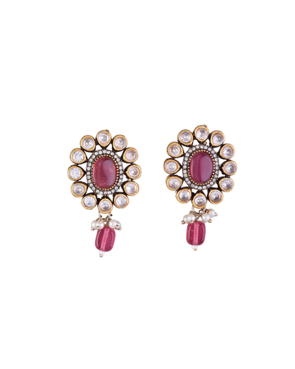 Onion Alizeh Monalisa Antique Designer Stud Earring