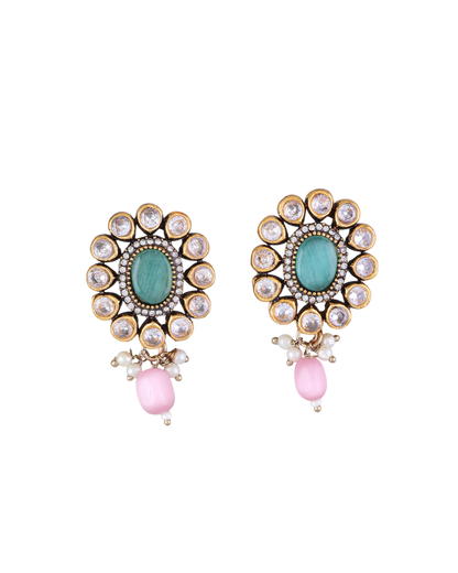 Mint Blush Alizeh Monalisa Antique Designer Stud Earring
