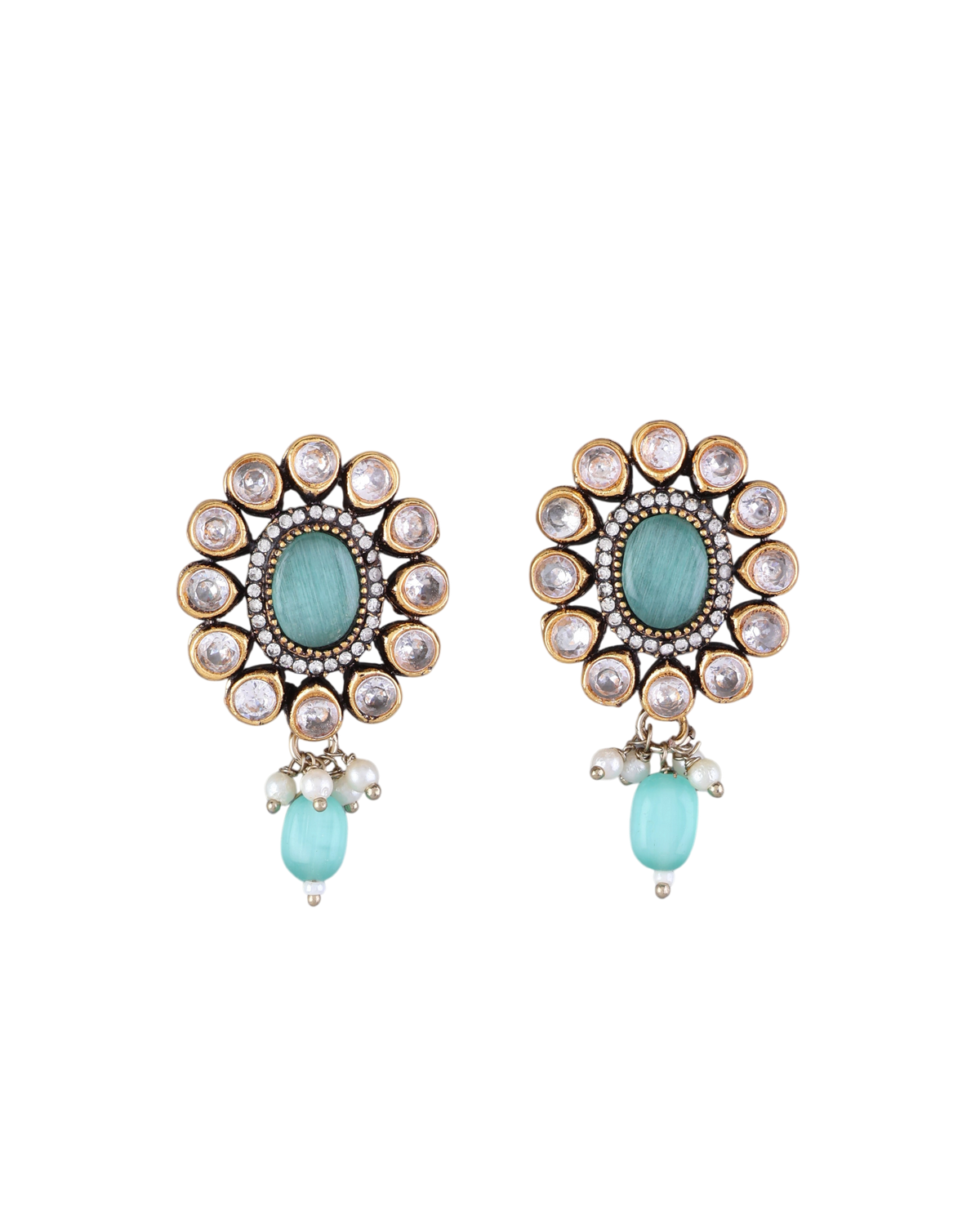Mint Alizeh Monalisa Antique Designer Stud Earring
