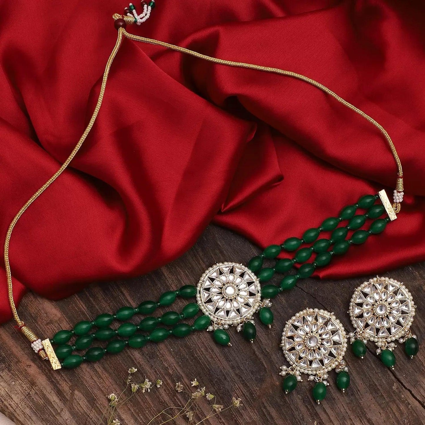 Dark Green Arshi Set