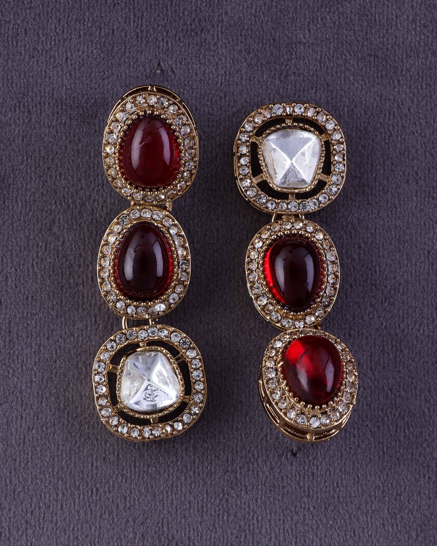 Ruby Rishita Polki Dupe Earring