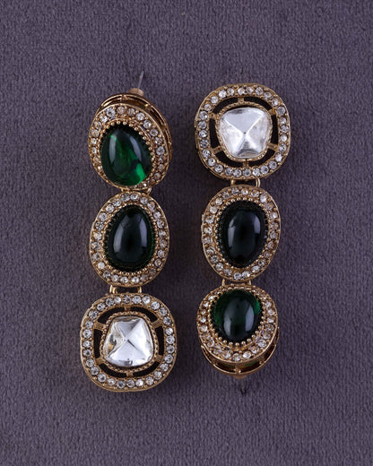 Green Rishita Polki Dupe Earring