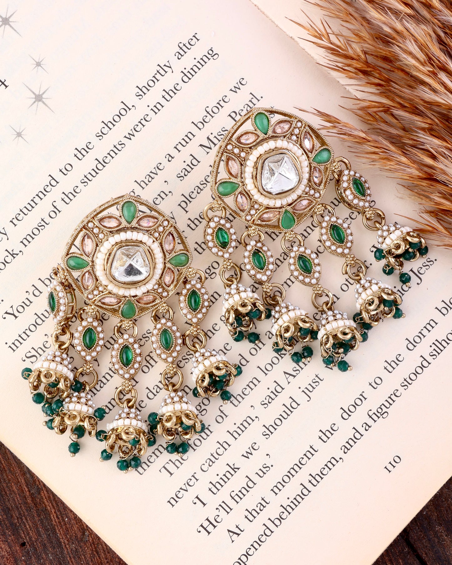 Green Mahnoor Designer Earring