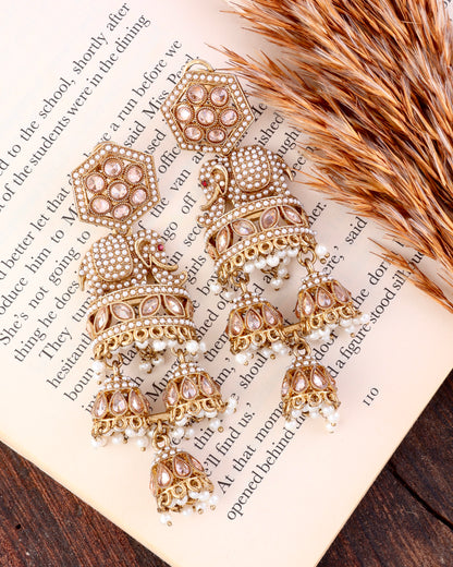 Pearl Airavya Designer Elephant Earring