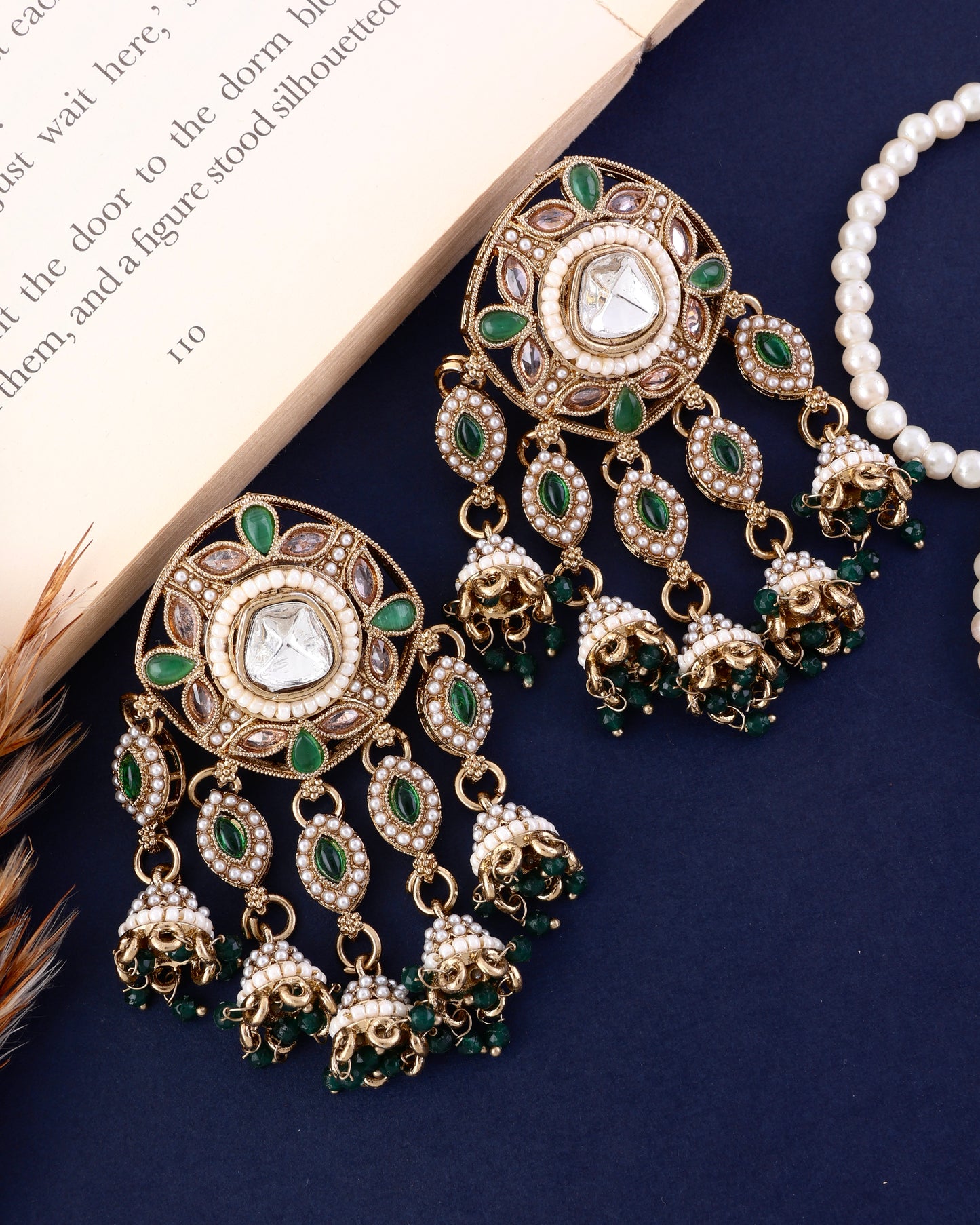 Green Mahnoor Designer Earring
