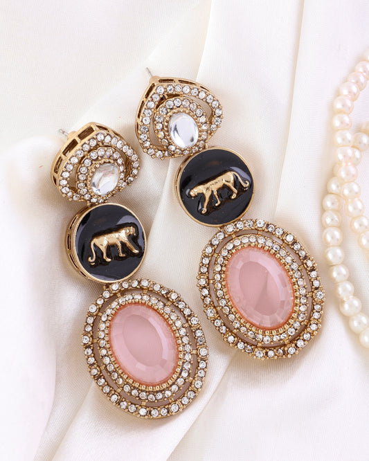 Blush Iravya Premium Designer Zircone Polki Dupe Earring