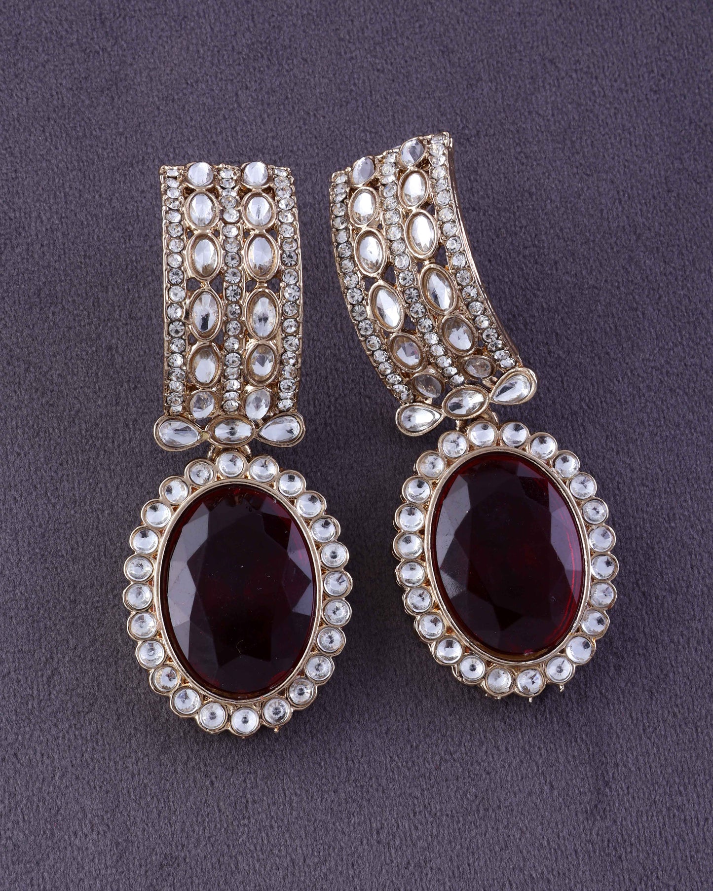 Ruby Freya Polki Dupe Earring