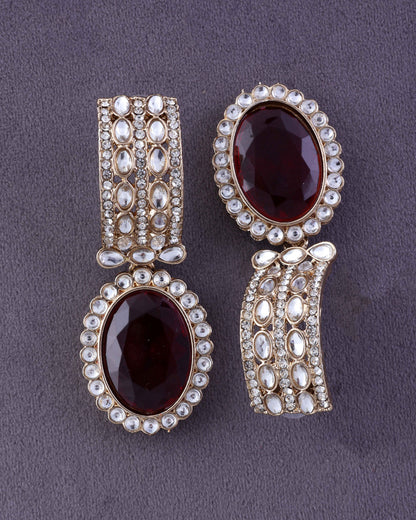 Ruby Freya Polki Dupe Earring
