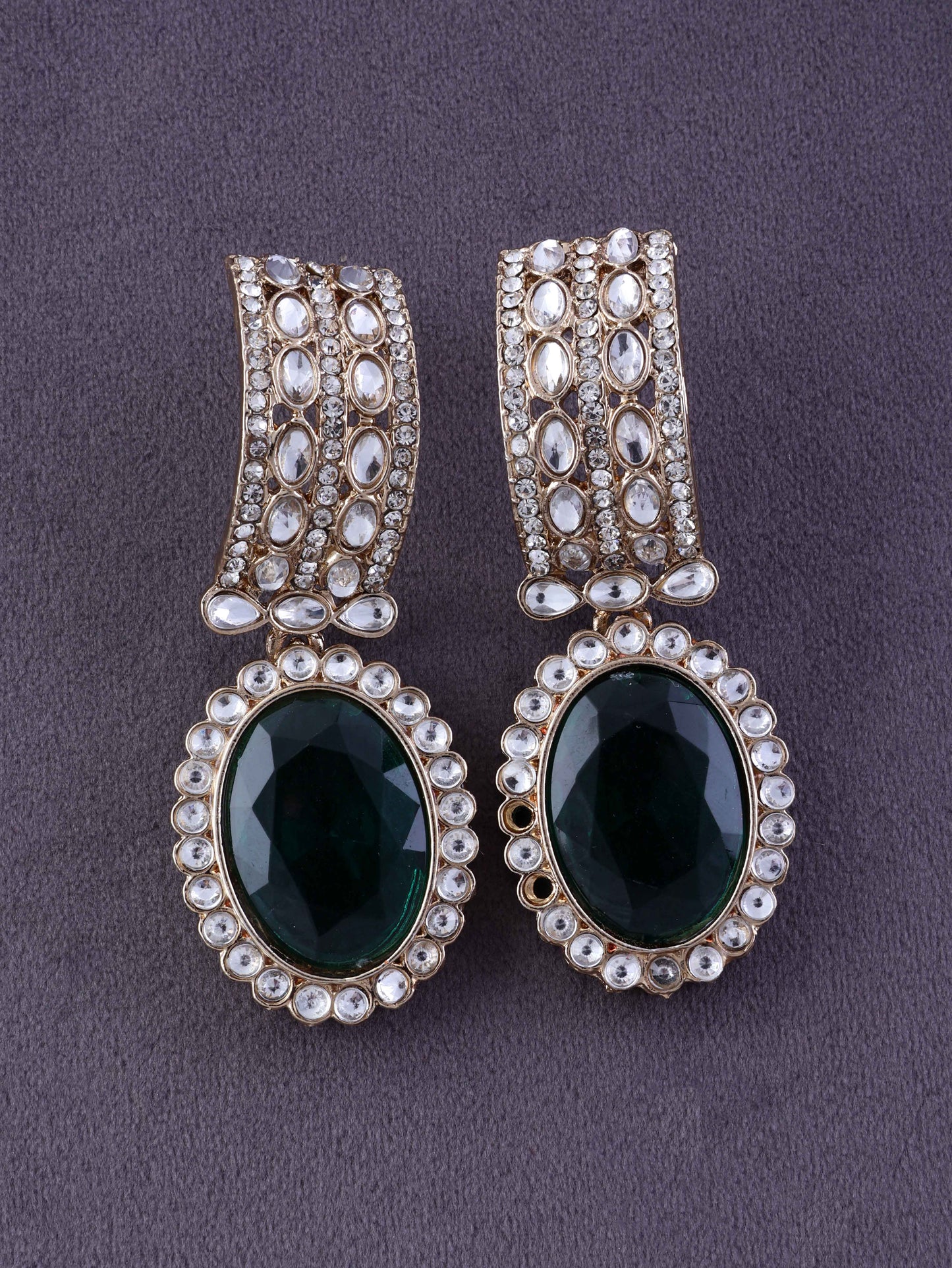 Green Freya Polki Dupe Earring