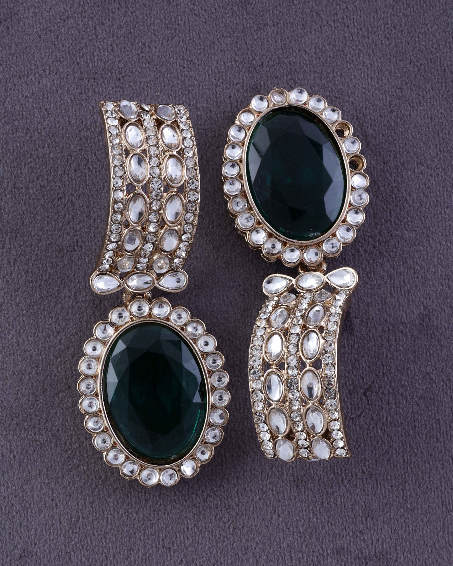 Green Freya Polki Dupe Earring
