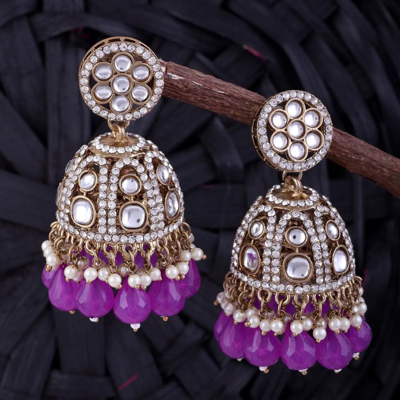 Purple Yasmeen Jhumka