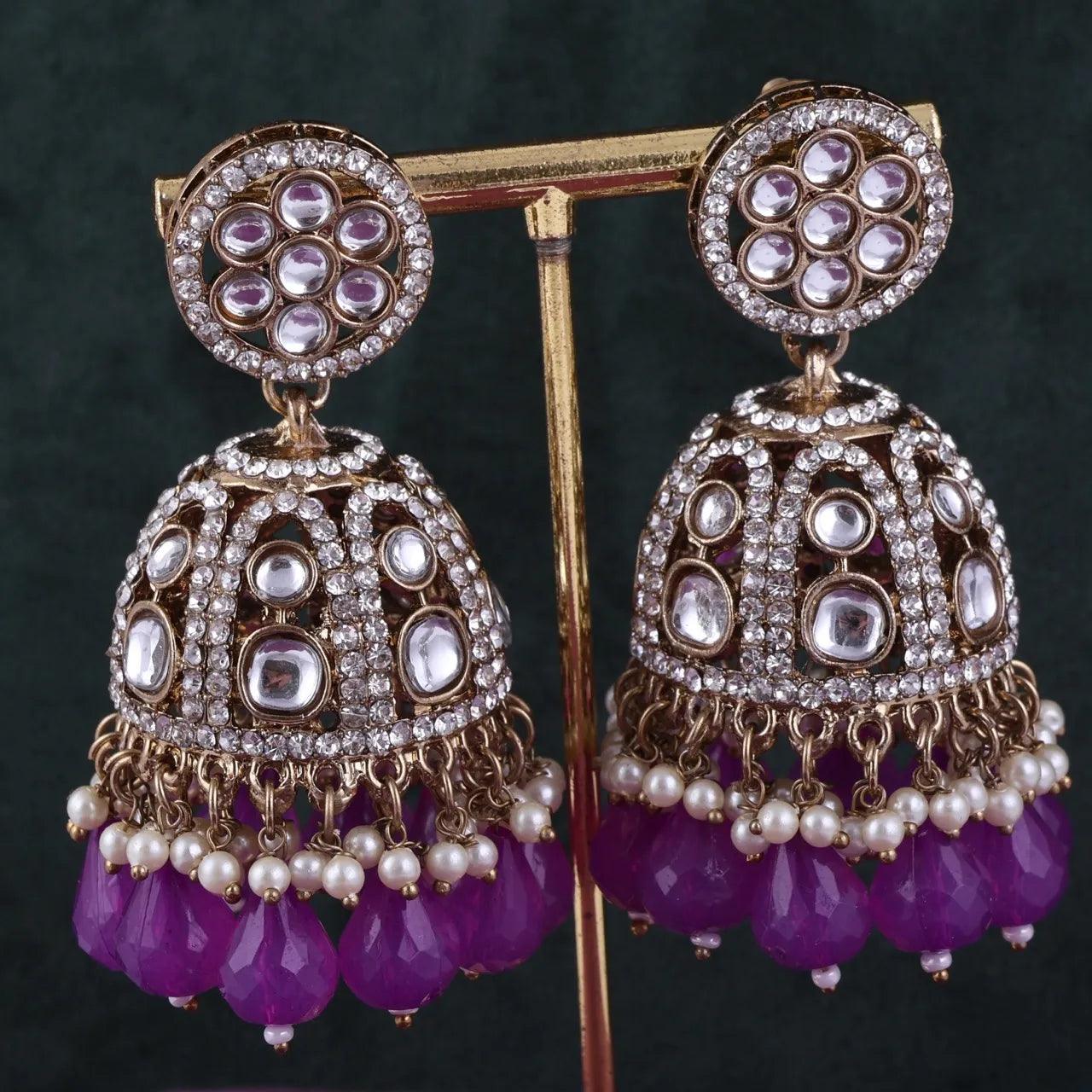 Purple Yasmeen Jhumka