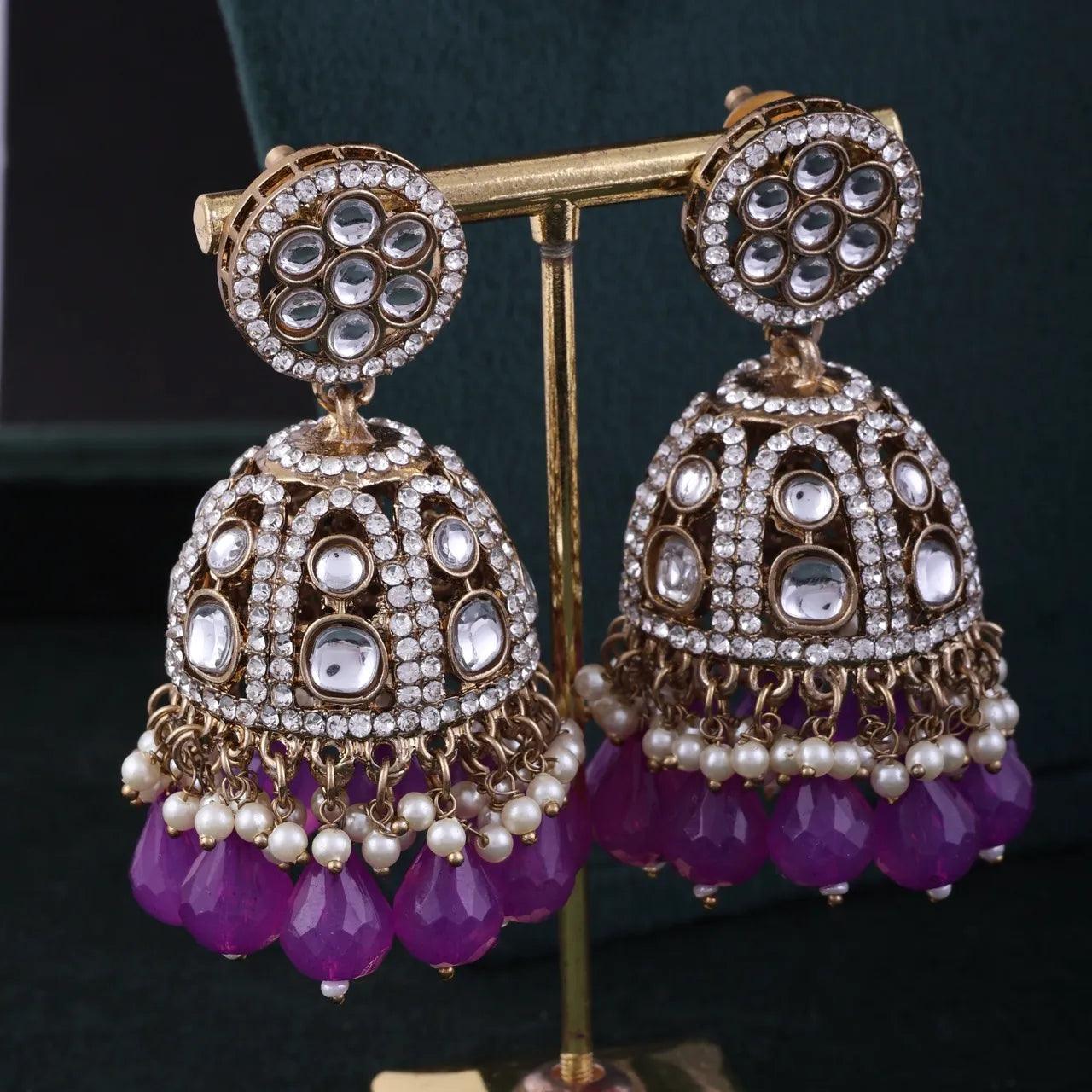 Purple Yasmeen Jhumka