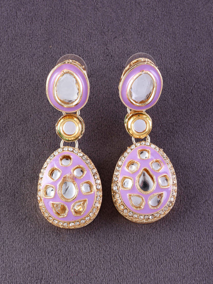 Lilac Kuvar Meenakari Earring