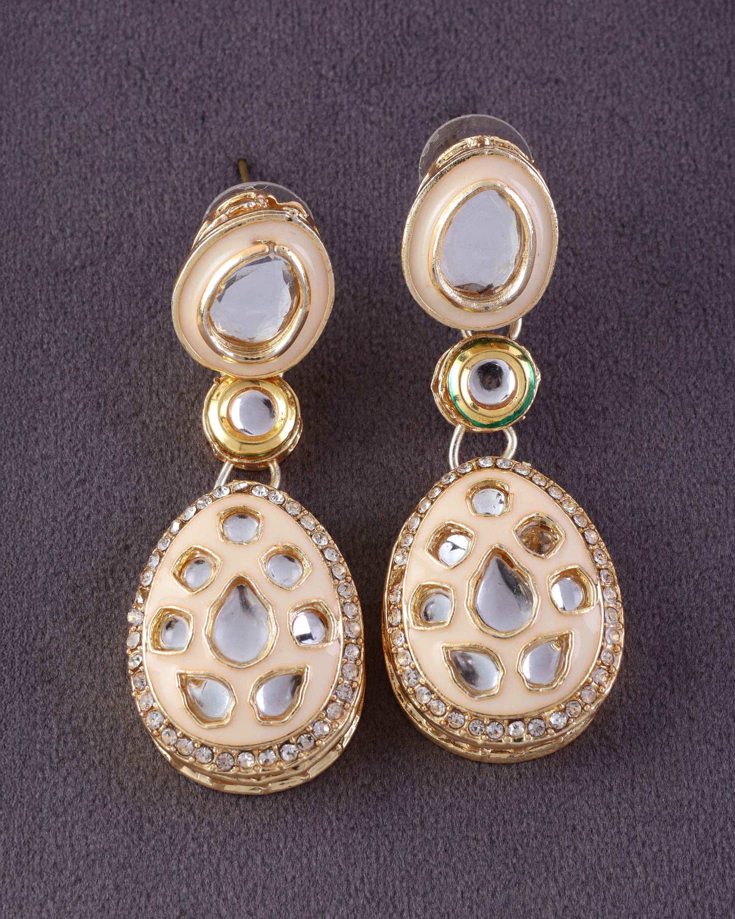 Ivory Kuvar Meenakari Earring