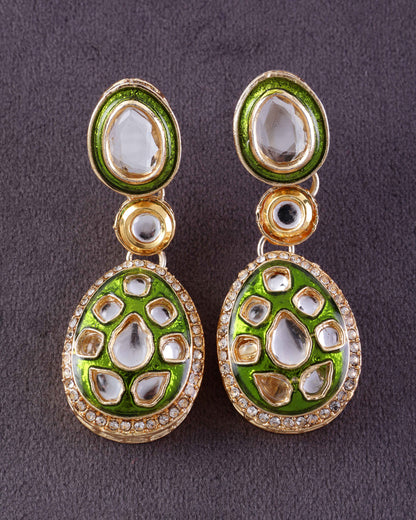 Olive Kuvar Meenakari Earring