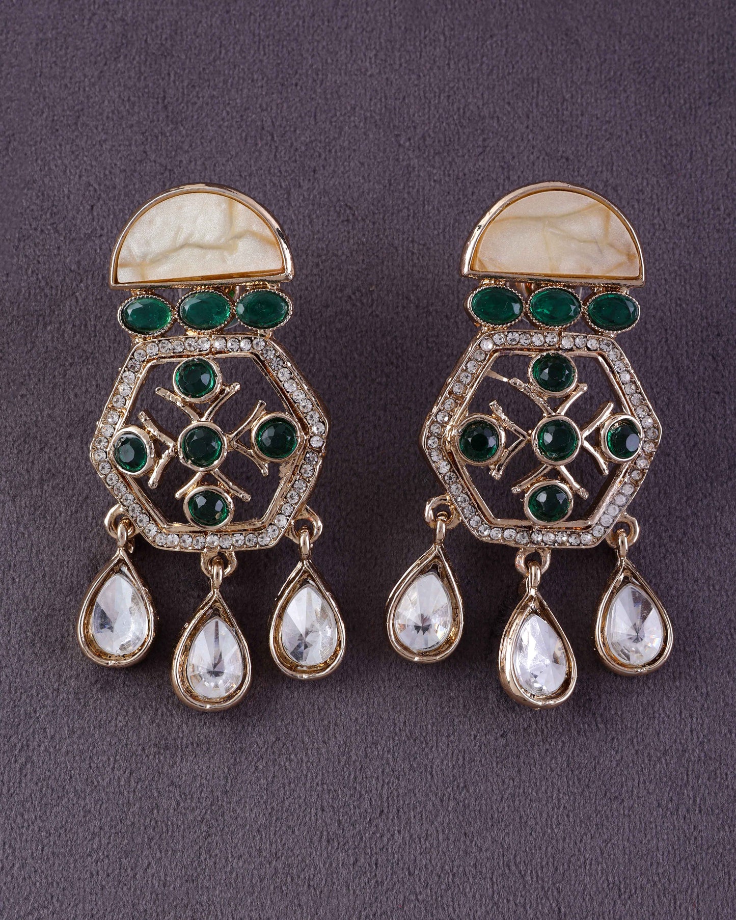 Green Nivaan Designer Earring