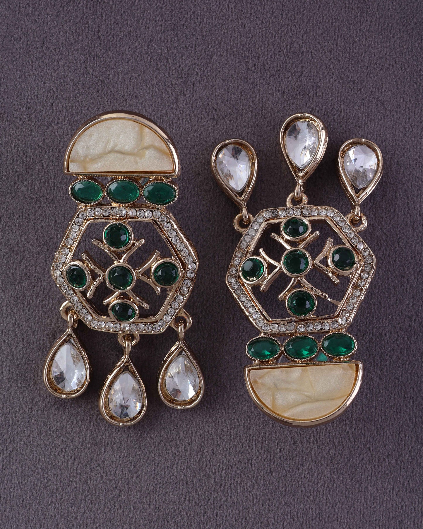 Green Nivaan Designer Earring