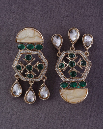 Green Nivaan Designer Earring