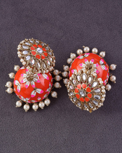 Orange Nimrat Meena Jhumka