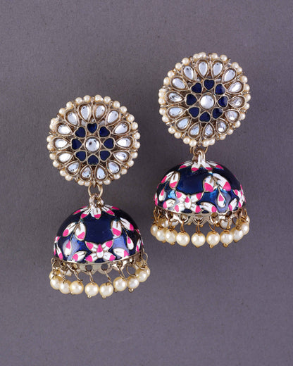 Blue Nimrat Meena Jhumka