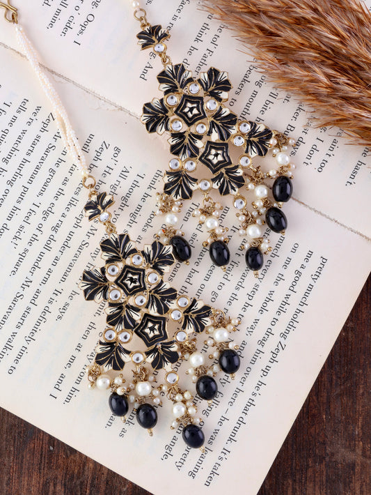 Black Ragini Designer Earring With Sahara