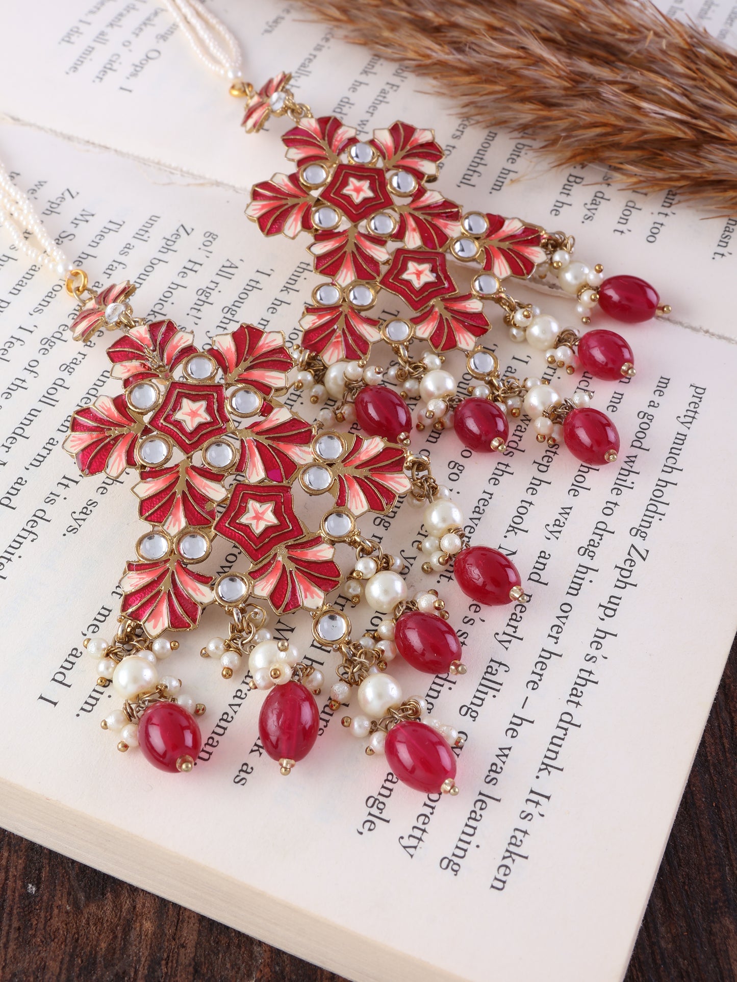 Pink Ragini Designer Earring With Sahara