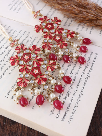 Pink Ragini Designer Earring With Sahara
