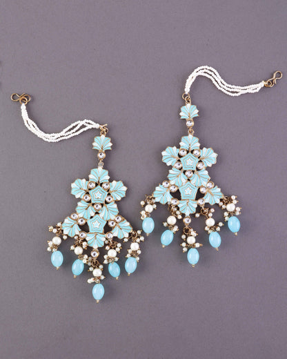Turquoise Ragini Designer Earring With Sahara