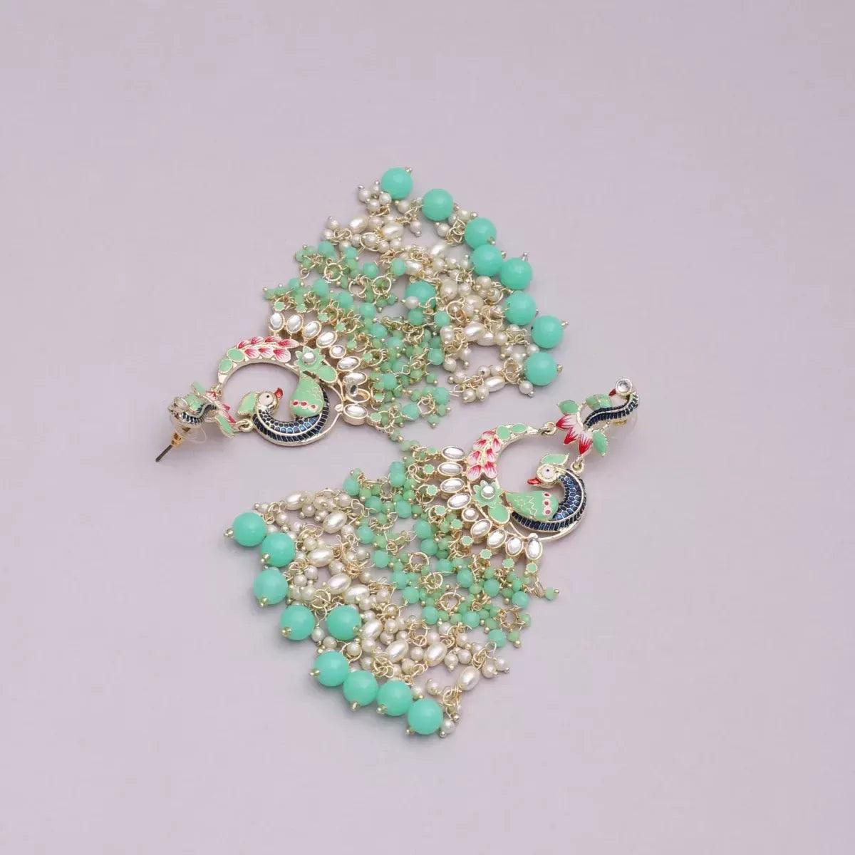 Mint Green Mayurakshi Earring