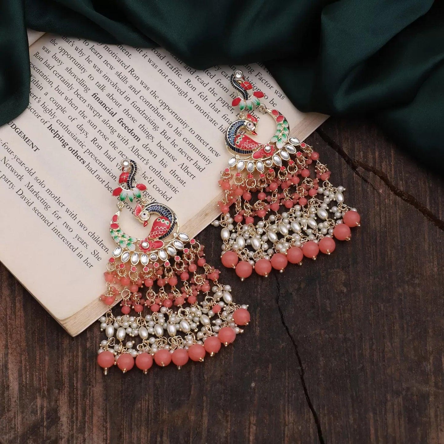 Coral Mayurakshi Earring