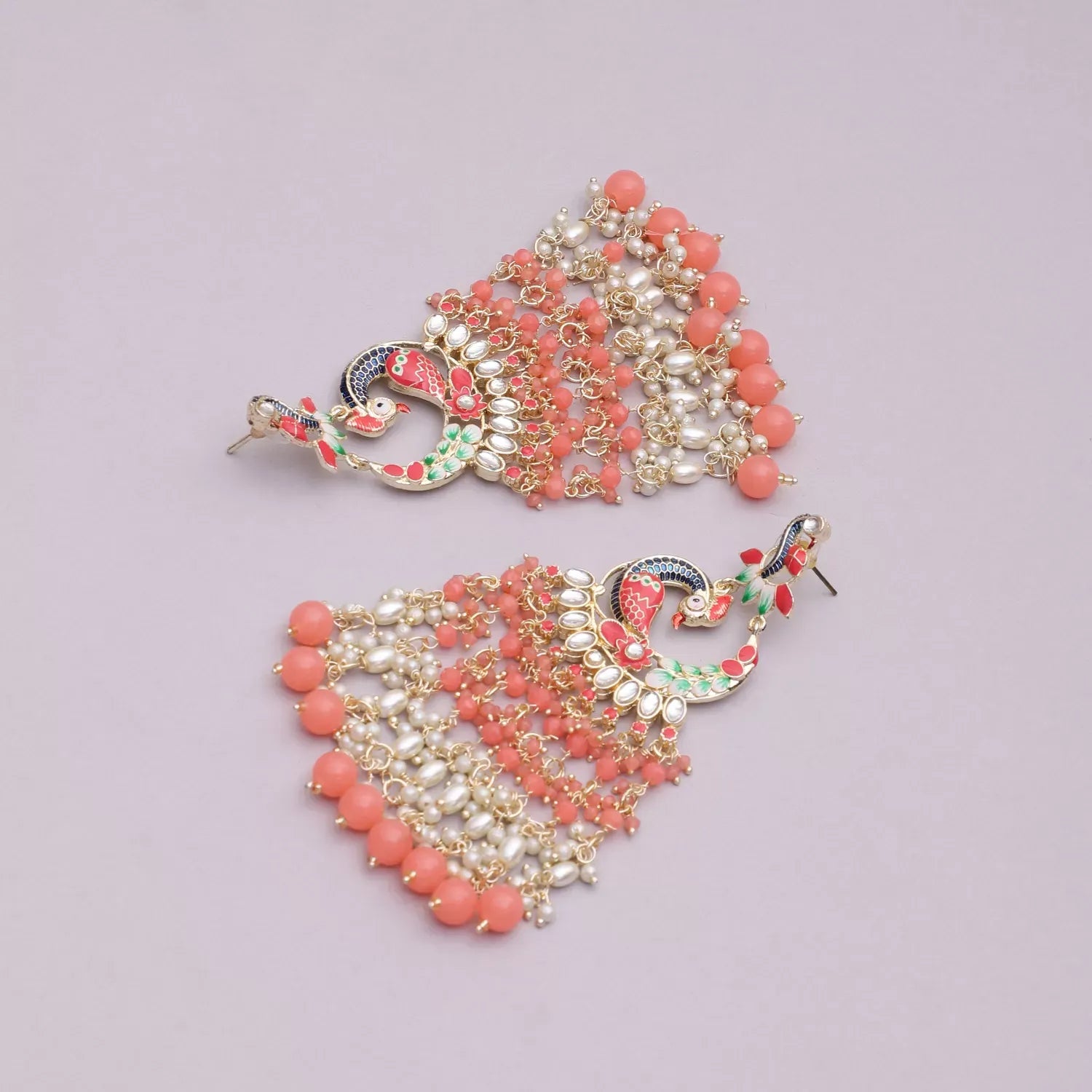 Coral Mayurakshi Earring