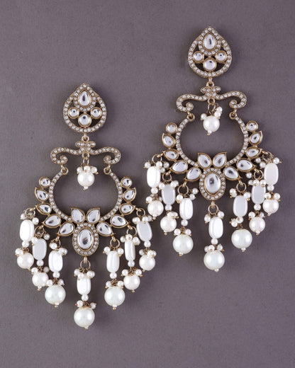 Pearl Rajveer Designer Chandbali Earring
