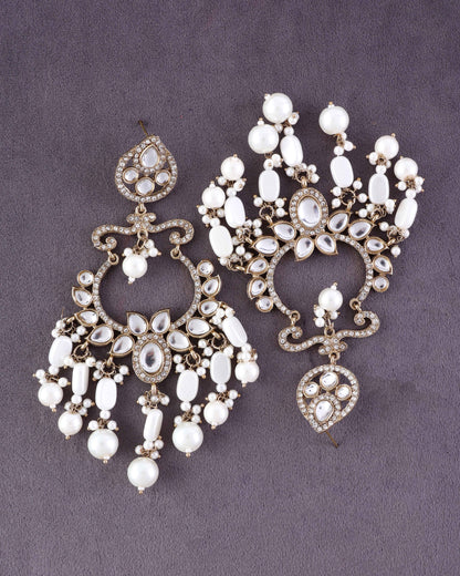 Pearl Rajveer Designer Chandbali Earring