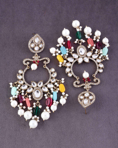 Multi Rajveer Designer Chandbali Earring