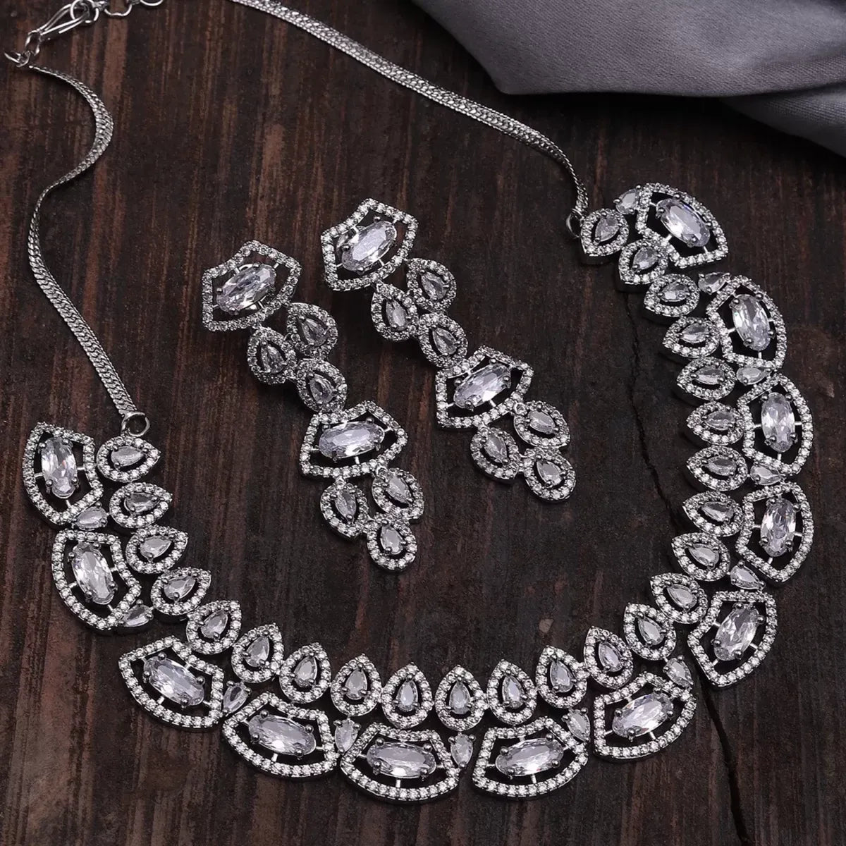 Berina American Diamond Necklace Set