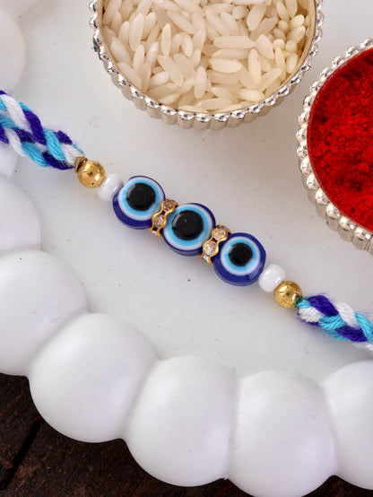 Kanak Evil Eye Rakhi for Brother | Tilak Set Included