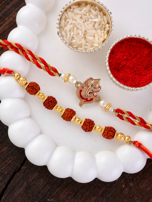 Ganpati - Shivansh Rakhi with Tilak Set and Card