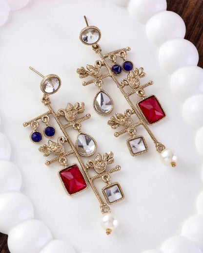 Pink Mohana Designer Peacock Earring