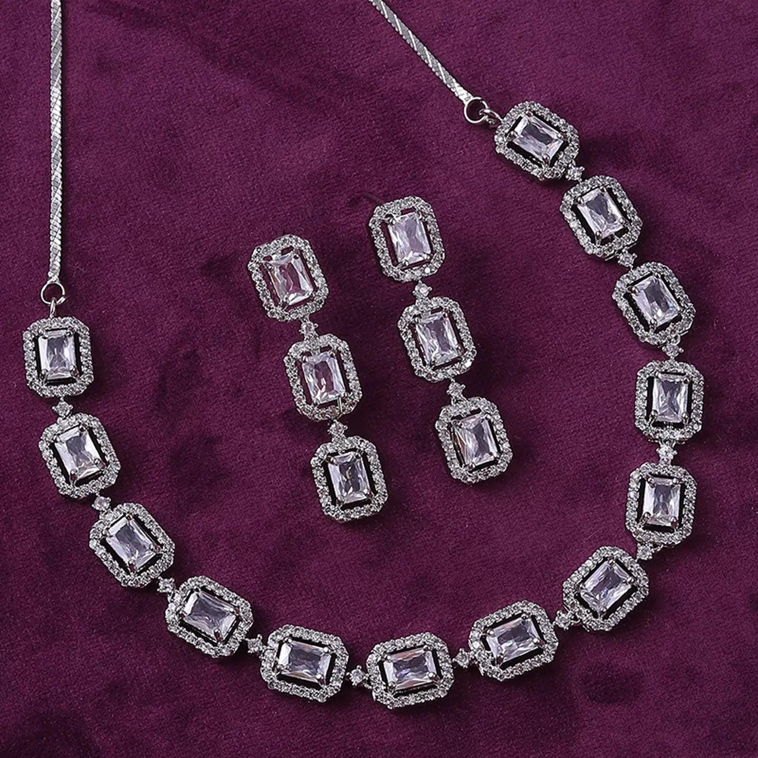 Silver Angela AD Necklace