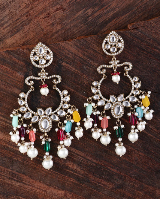 Multi Rajveer Designer Chandbali Earring