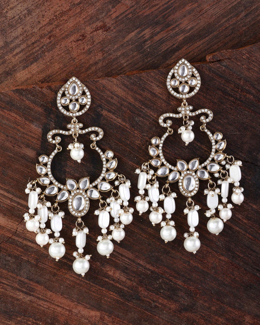 Pearl Rajveer Designer Chandbali Earring