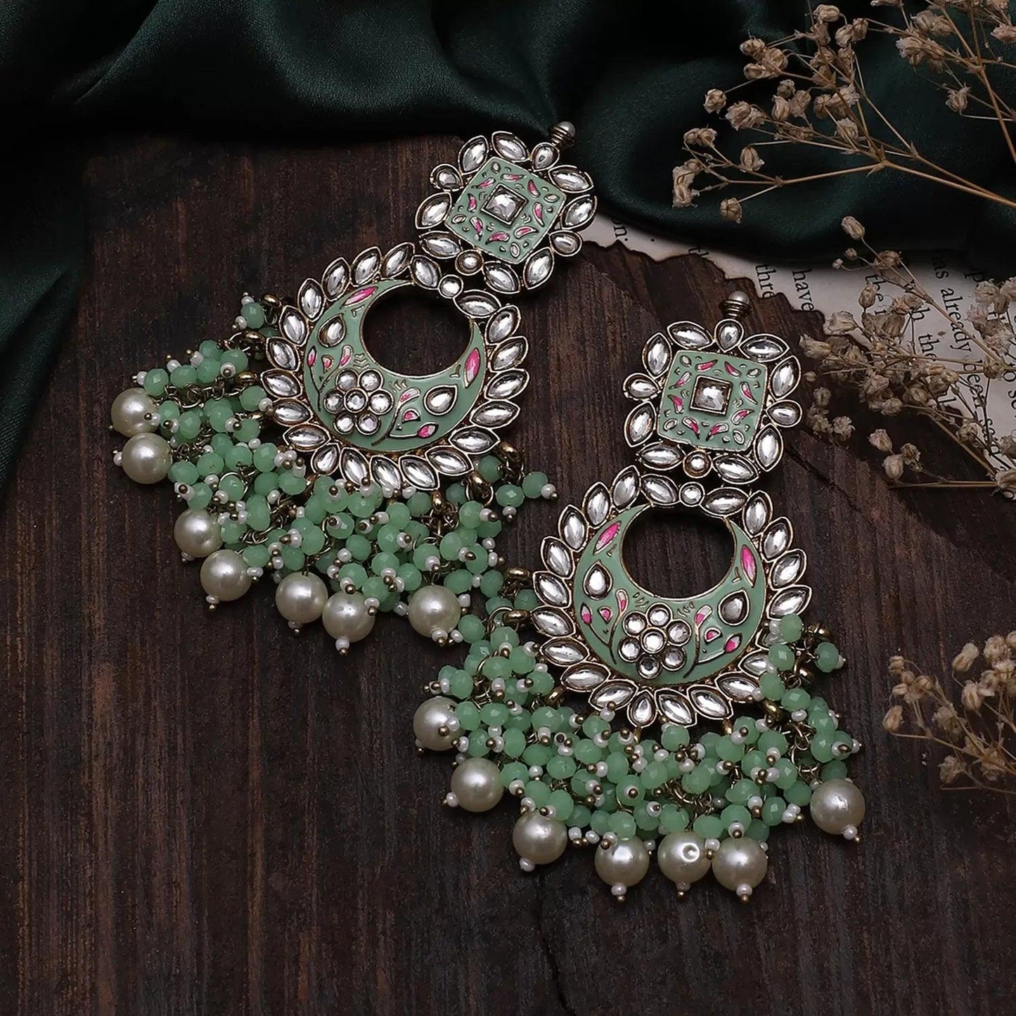 Mint Green Anisha Chandbali