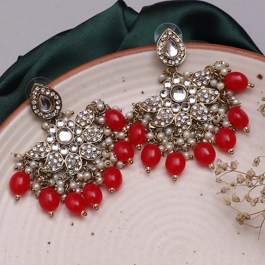 Red Anamika Earring