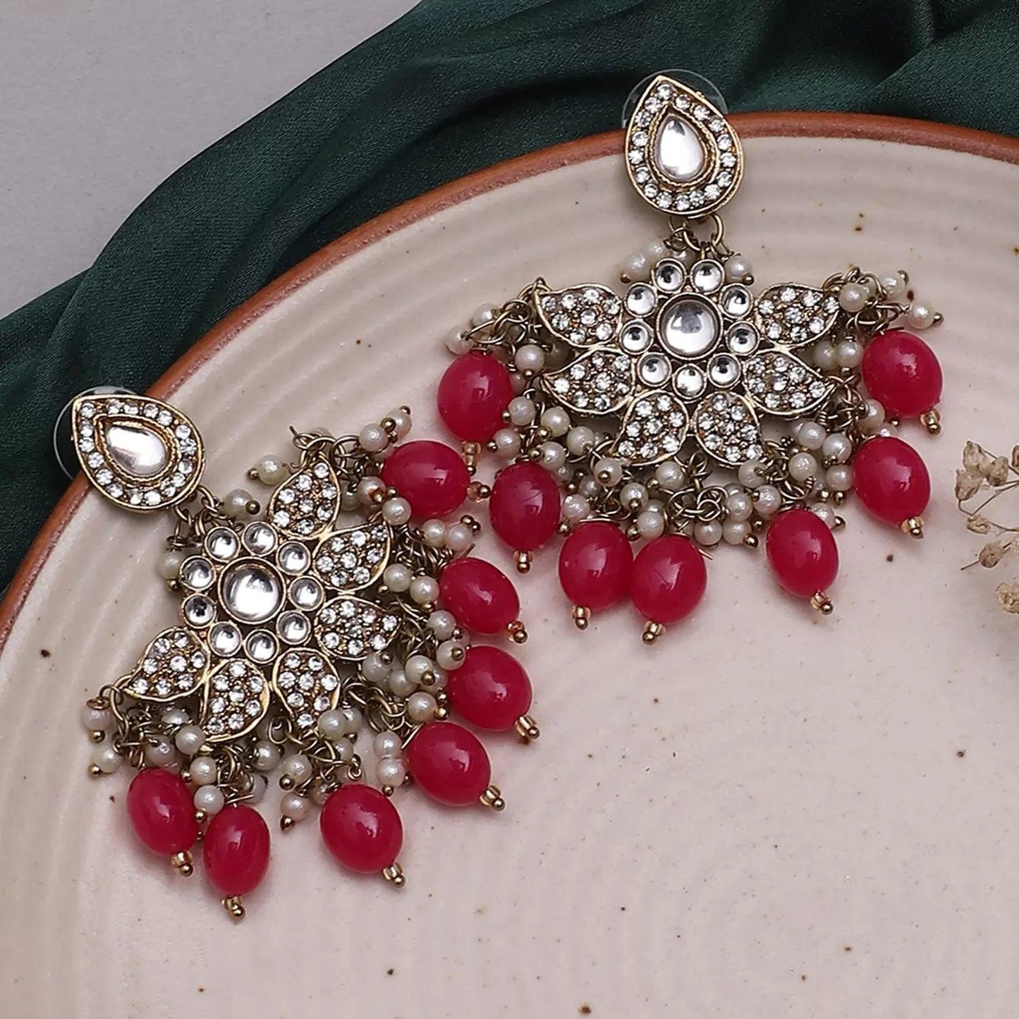 Dark Pink Anamika Earring