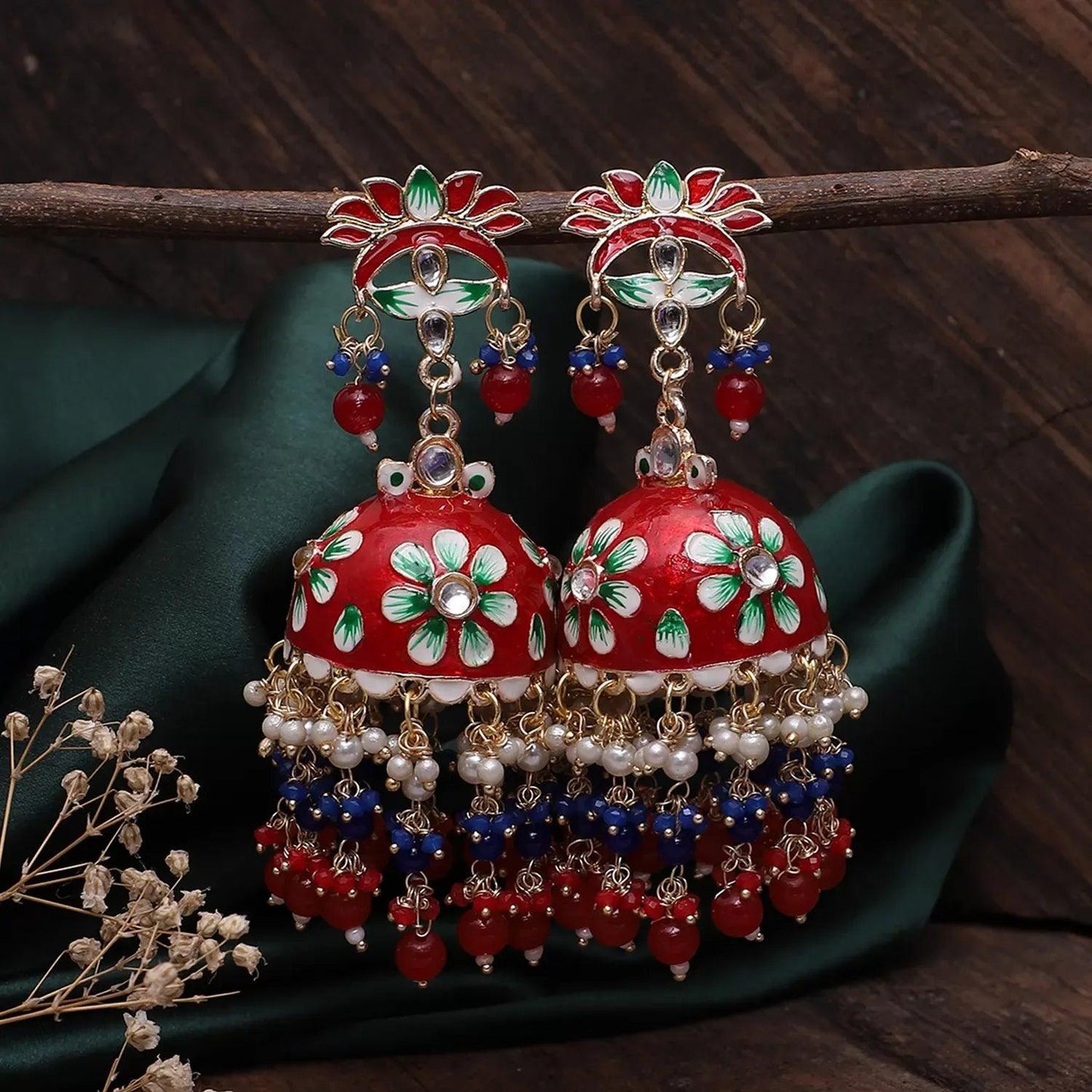 Red Tapsee Jhumka