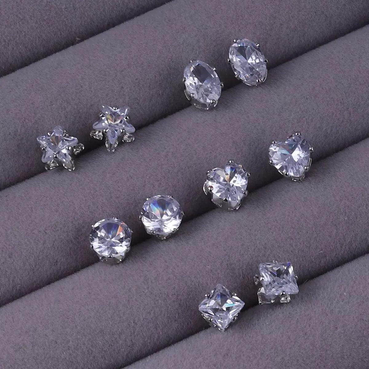 Diamond Stud Pack of 5 Pair