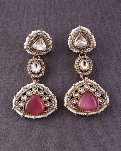 Blush Rania Premium Designer Zircone Polki Dupe Earring