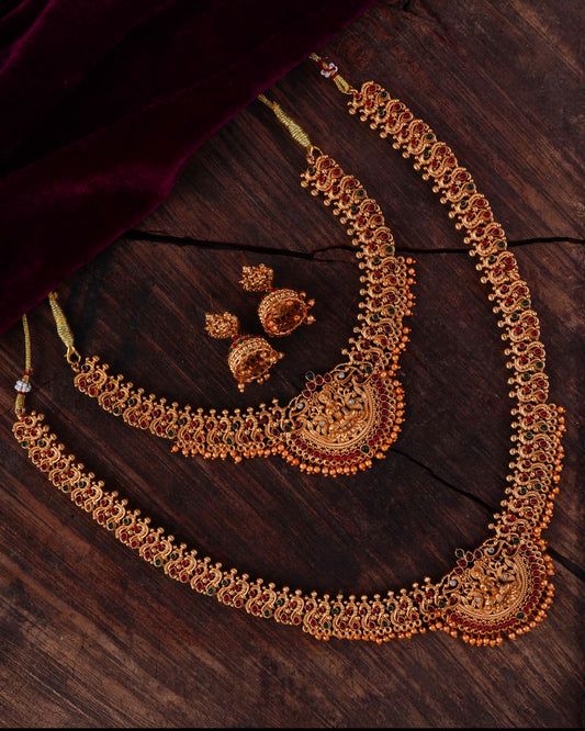 Mridula double layered rajwada necklace with earring
